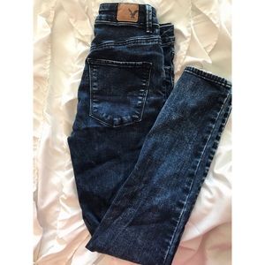 American Eagle Sky-High Jeggings Washed Out